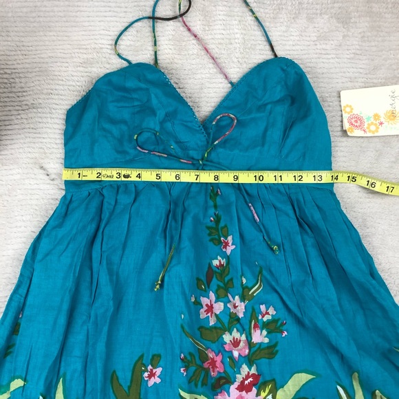 NWT Dress Energie summer floral girls sz M blue - Picture 4 of 7